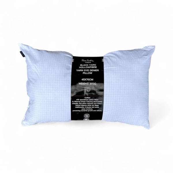 PIERRE CARDIN BLACK YARN PILLOW STD
