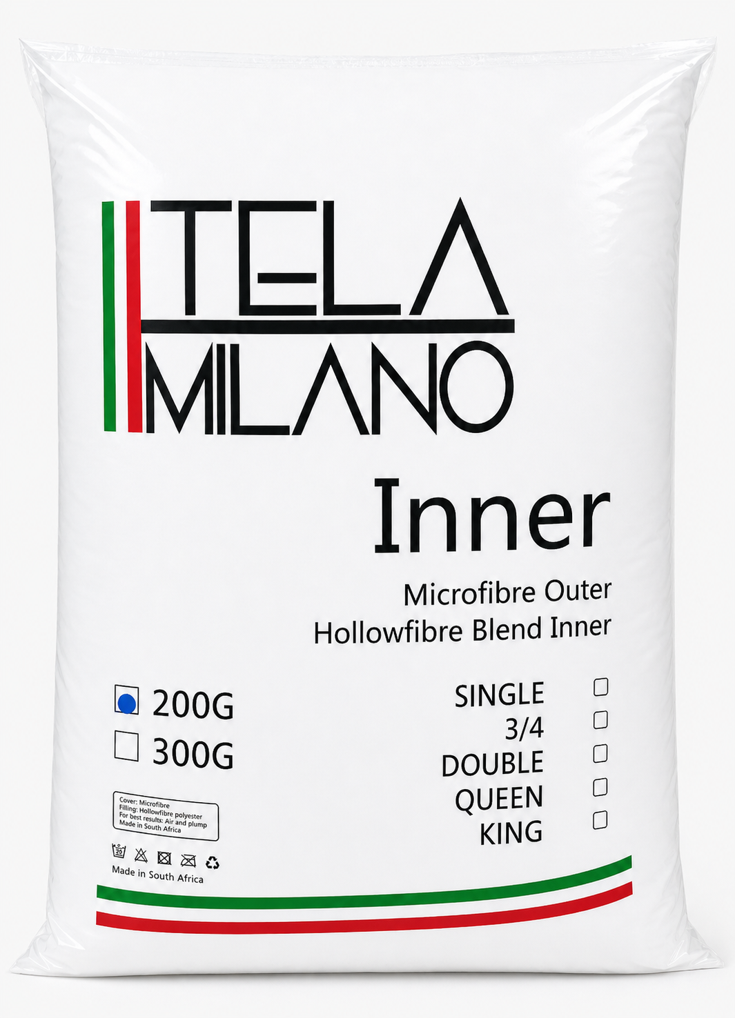 TELA MILANO MICROFIBRE INNERS- SINGLE