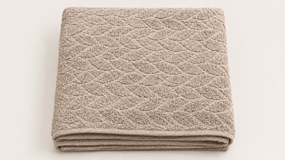 JACQUARD BATH SHEET LEAF DESIGN
