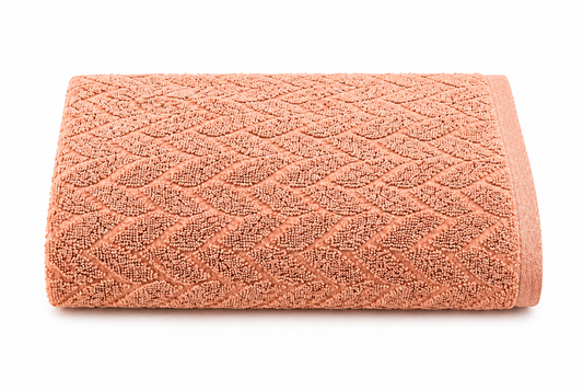 JACQUARD BATH SHEET LEAF DESIGN