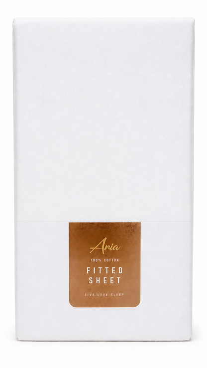 ARIA 100  COTTON FITTED SHEET - Single
