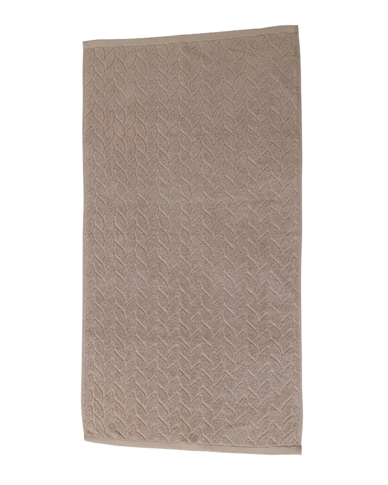JACQUARD GUEST TOWEL LEAF DESIGN