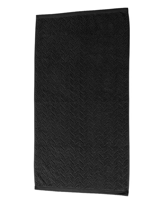 JACQUARD BATH TOWEL LEAF DESIGN
