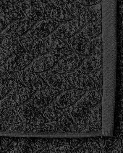 JACQUARD BATH TOWEL LEAF DESIGN
